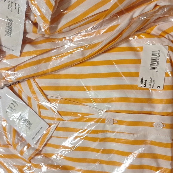 HARSHMAN selina striped ruffle-trim shirt $228 Merigold Stripes - Picture 3 of 4